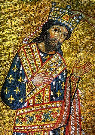 Mosaic depicting Roger II of Sicily