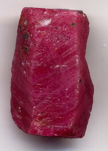 Uncut ruby stone